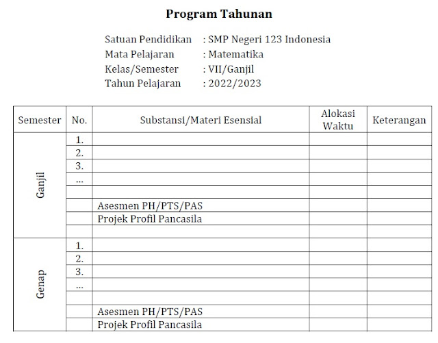 Download Prota Kurikulum Merdeka Trend Guru